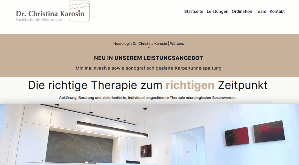 Webseiten Screenshot von karosin.at