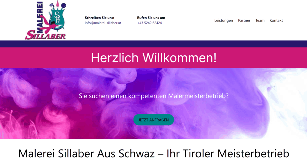 Webseite von malerei-sillaber.at